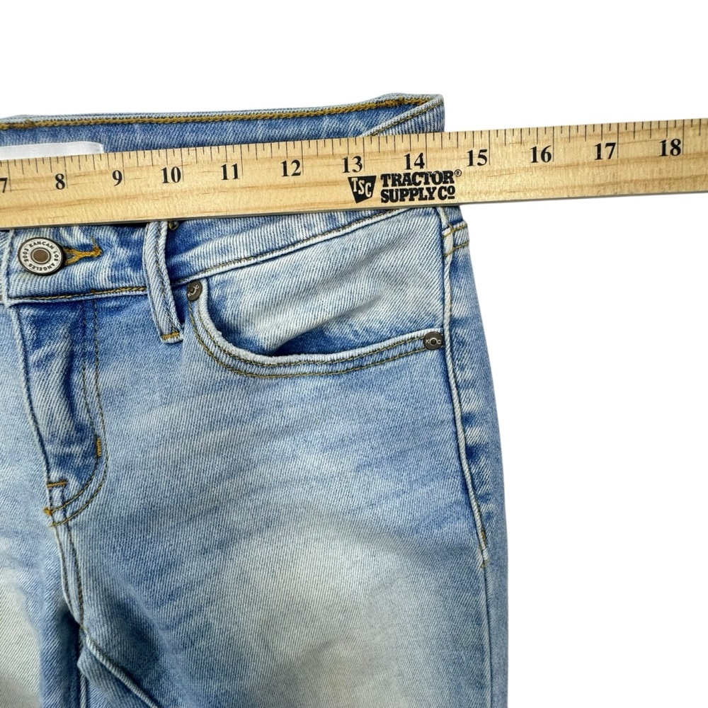 KanCan Light Wash Factory Distressed Frayed Ankle Jeans Size 5/26 Style kc8393l - Picture 4 of 8